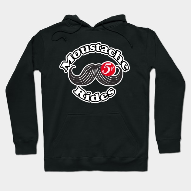 Mustache rides Hoodie by NineBlack